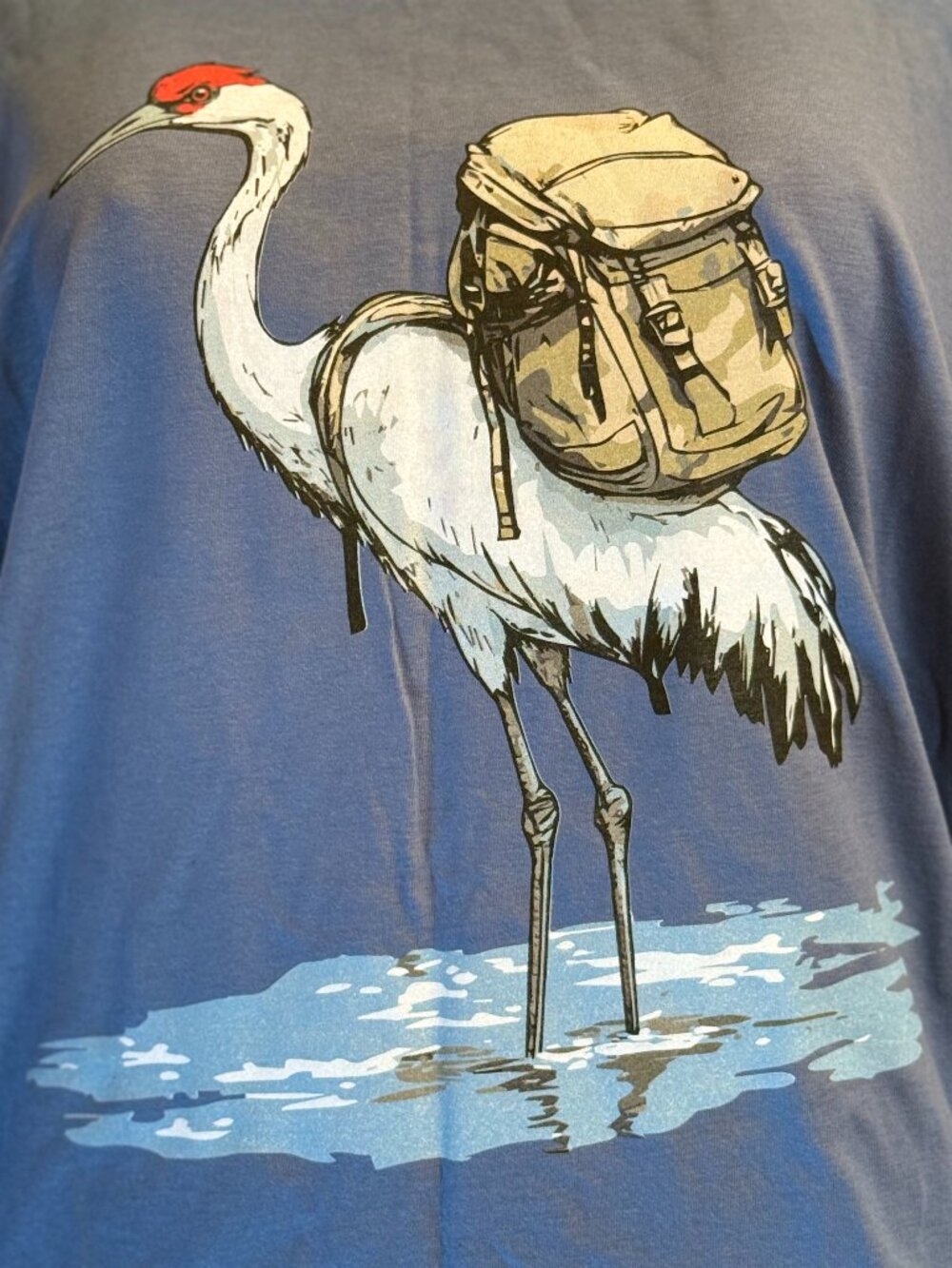 Trailkeeper's Blue Crane Tshirt Women's L